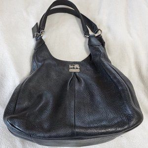 Coach Black Pebbled Leather Shoulder Bag